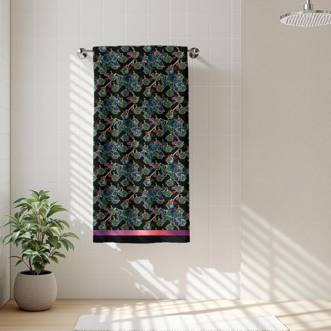 Black Christmas Holly et Motif d'ornements (Créateur téléchargé)