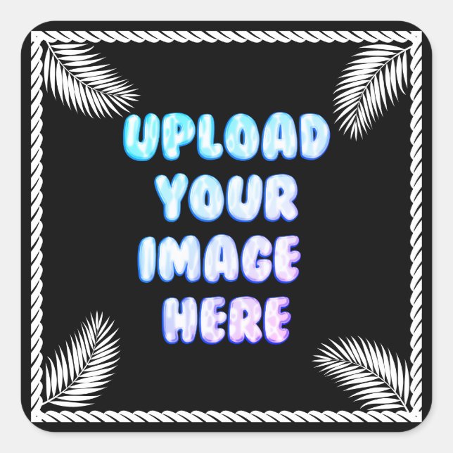 Black Classic Round Sticker with a Business Logo (Devant)