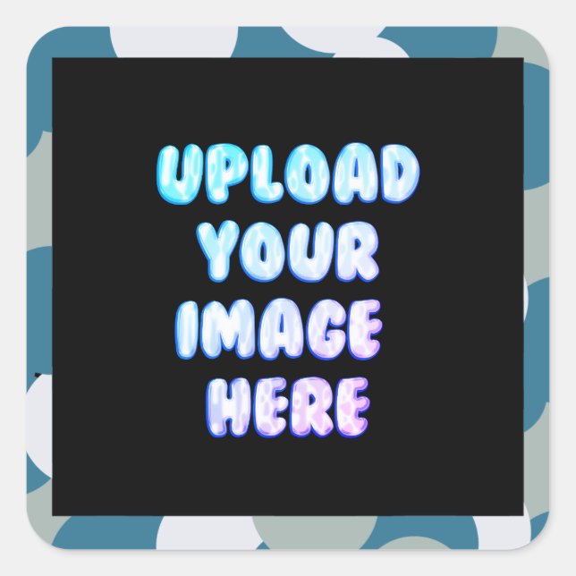 Black Classic Round Sticker with a Business Logo (Devant)