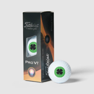Black Clover vert Titleist Pro V1 balles de golf 3