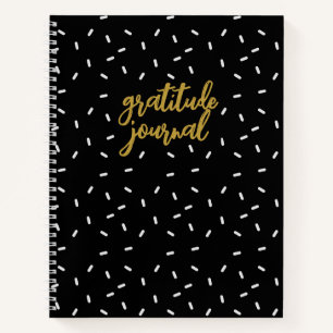 Black Confetti Gratitude Journal