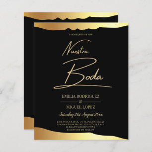 Black Cravate Mariage Gold Foil Script Élégant évé