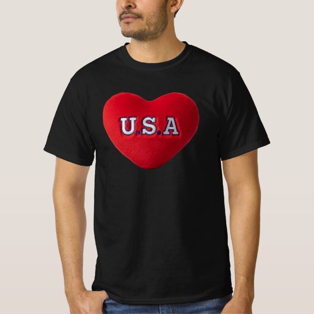 Black dark tshirt USA LOGO  (Devant)