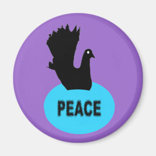 Black Dove Magnet de la paix