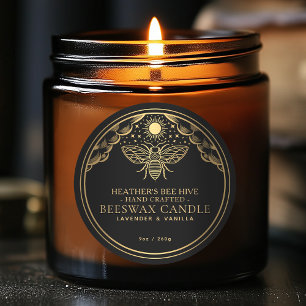 Black Editable Tarot Honeybee Étiquette