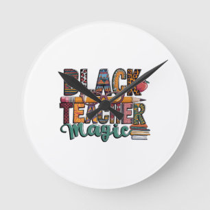 Black Enseignant Horloges magiques Design :