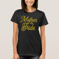 Black et Gold Script Mère de la mariée T-shirt
