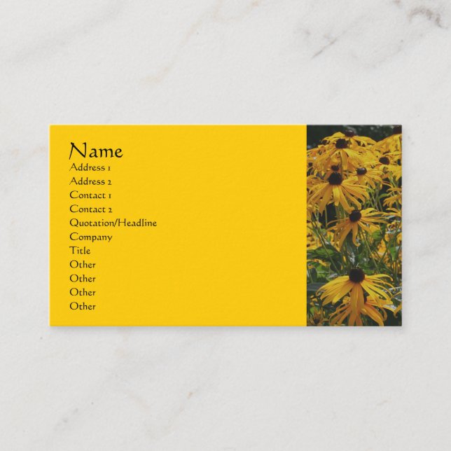 Black Eyed Susan Flower Carte de visite (Devant)
