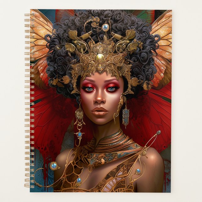Black Fairy Queen Red Gold Fairy Imaginaire Art (Devant)