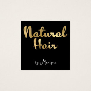 Black & Faux Gold Foil Carte de visite naturel che