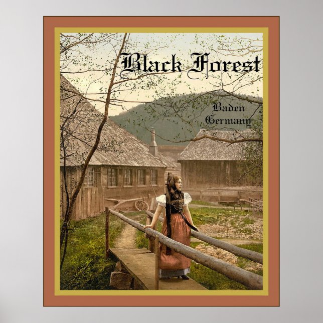 Black Forest  ~ Germany ~  Vintage Travel Poster (Devant)