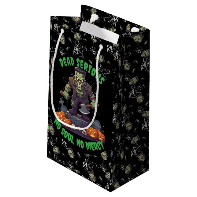 🖤 Black Frankenstein Halloween Sac cadeau (Dos Angle)