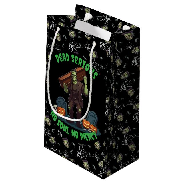 🖤 Black Frankenstein Halloween Sac cadeau (Dos Angle)