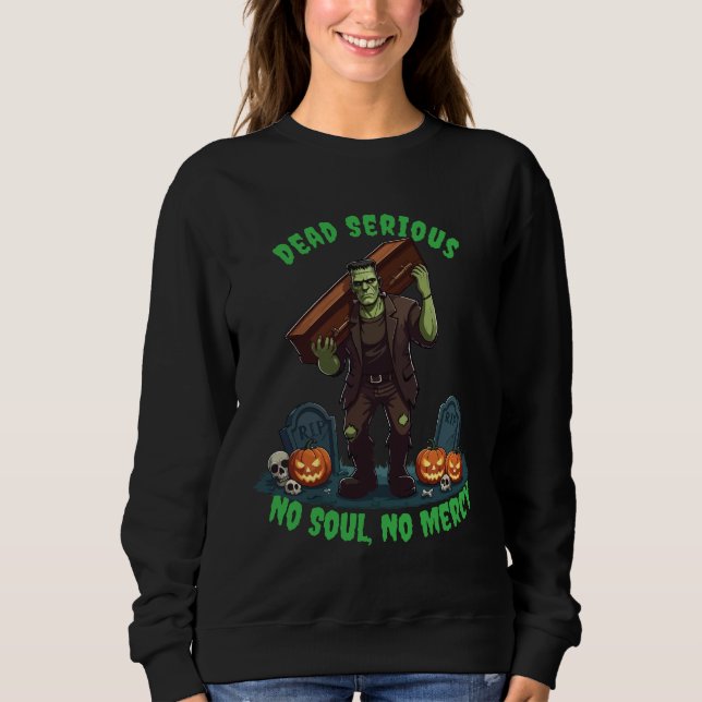 🖤 Black Frankenstein Halloween Sweatshirt 💀 🎃 U (Devant)