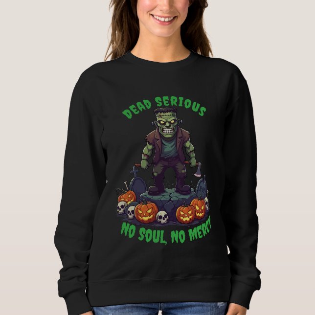 🖤 Black Frankenstein Halloween Sweatshirt 💀 🎃 U (Devant)