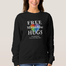 Black Free Hugs Sweatshirt - pas de capot
