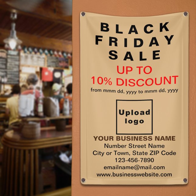 Black Friday Vente sur la bannière Brown légère (Black Friday Sale on light brown banner)