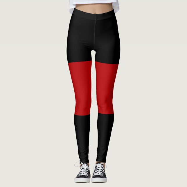 Black Garnet Sandwich Motif noir Leggings (Devant)