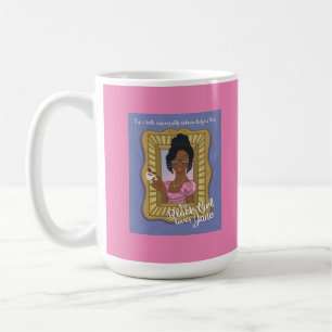 Black Girl aime Mug en violet avec Pink BG