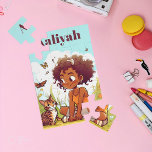 Black Girl Jouer avec un nom de chat Puzzle<br><div class="desc">Black Girl Jouer avec un Puzzle de chat,  vous pouvez personnaliser le nom et la couleur,  Profitez</div>