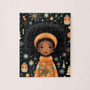 Black Girl Magic Noël Puzzle pour enfants