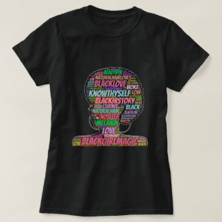 Black Girl Magic Word Cloud T-shirt