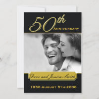 Black Gold 50th Anniversary Event Invitation photo
