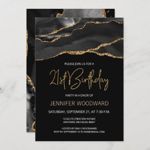 Black Gold Agate 21e fête d'anniversaire