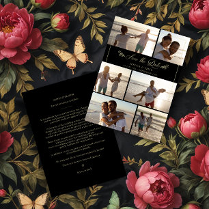 Black Gold Branches Chic Collage 6 Photos Mariage