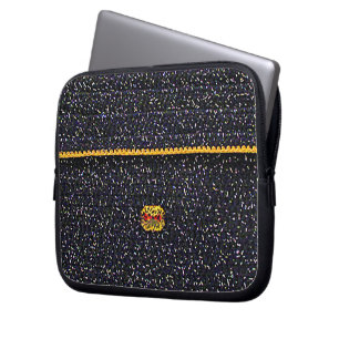 Black Gold Crochet Artisan Imprimer sac électroniq