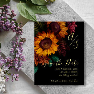 Black & Gold Fall Floral Wedding Enregistrer la da