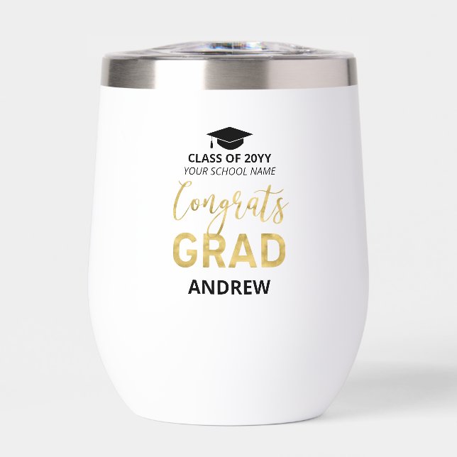 Black & Gold | Félicitations diplômé Cadeau de rem (Avant)