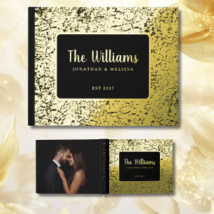 Black Gold Foil Livre d'invité Photo Livre d'or Te