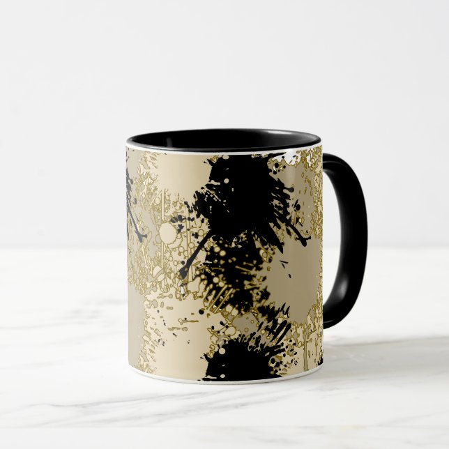 Black & Gold Marble Mug — Art in Every Sip (Devant droit)