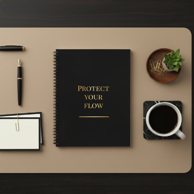 Black & Gold Minimalist Focus Journal (Créateur téléchargé)