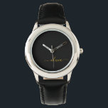 Black Gold Modern Script Girl Monogramme Nom<br><div class="desc">Monogramme simple noir et or Monogramme Nom Monographie. Cela rend le cadeau parfait pour 16 ans,  mariage,  douche nuptiale,  anniversaire,  baby shower ou bachelorette pour quelqu'un qui aime le luxe glam et les styles chic.</div>