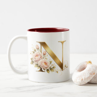 Black Gold Monogram N Mug