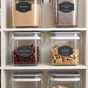 Black Gold Pantry Organisation Badge Étiquette