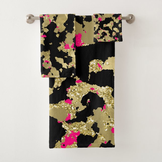 Black Gold Parties scintillant Hot rose Abstrait P (En situation)