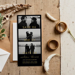 Black Gold Photo Booth Mariage Bande Enregistrer L