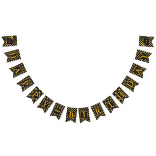 Black Gold Polka point Glam drapeaux de conception