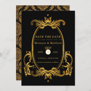Black Gold Royal Wedding Enregistrer Les Cartes De