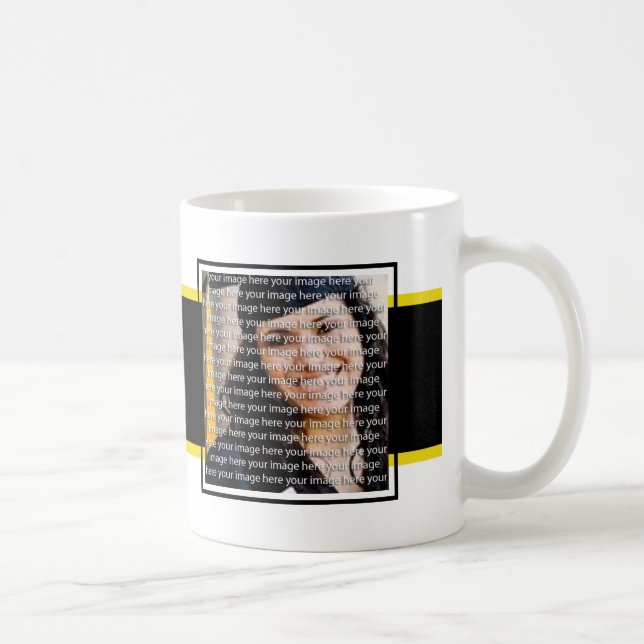 Black & Gold School Graduation Photo Collage Mugs (Droite)