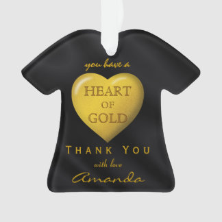 Black Gold Tee Heart of Gold Love Chemise Merci