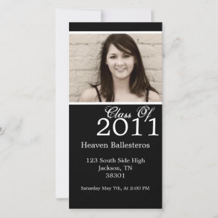 Black Graduation 2011 Cartes photos Invitations