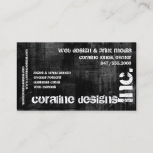 black grunge, Inc carte de visite