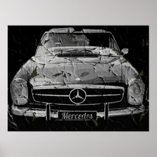 Black Grunge Mercedes poster by N.P.