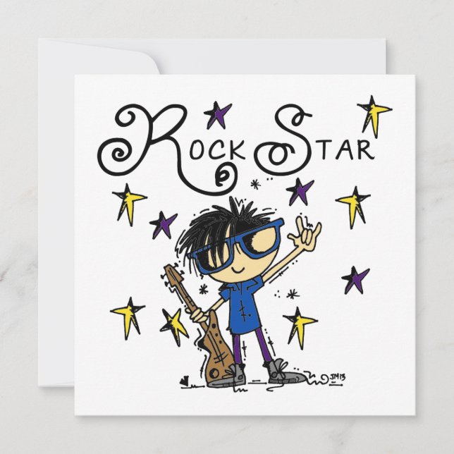 Black Hair Boy Rock Star (Devant)