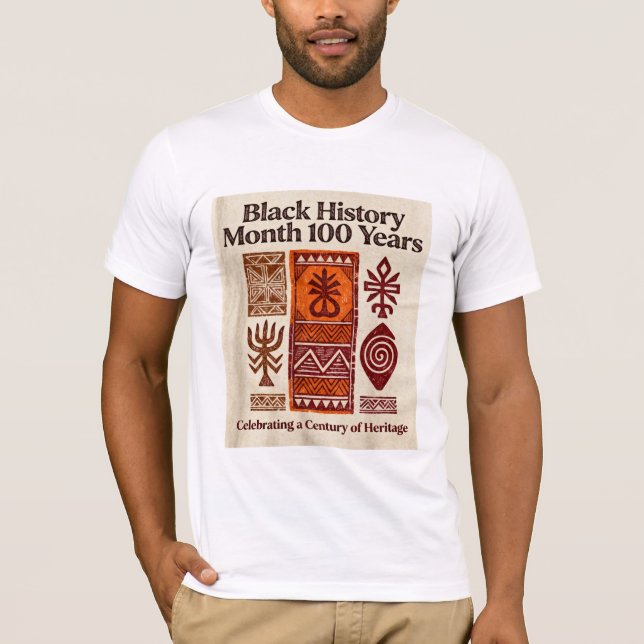 Black History Month 100th Anniversary T-Shirt (Devant)