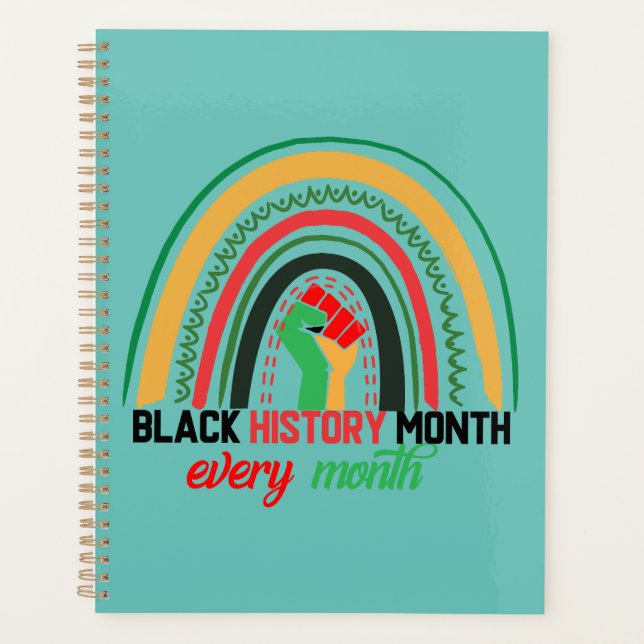 Black History Month Every Month Patriotic African  (Devant)